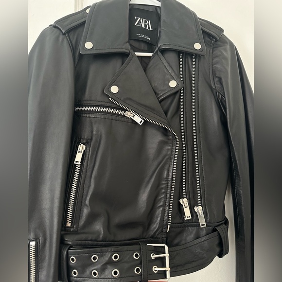 Zara Leather Jacket NWOT - Picture 2 of 5